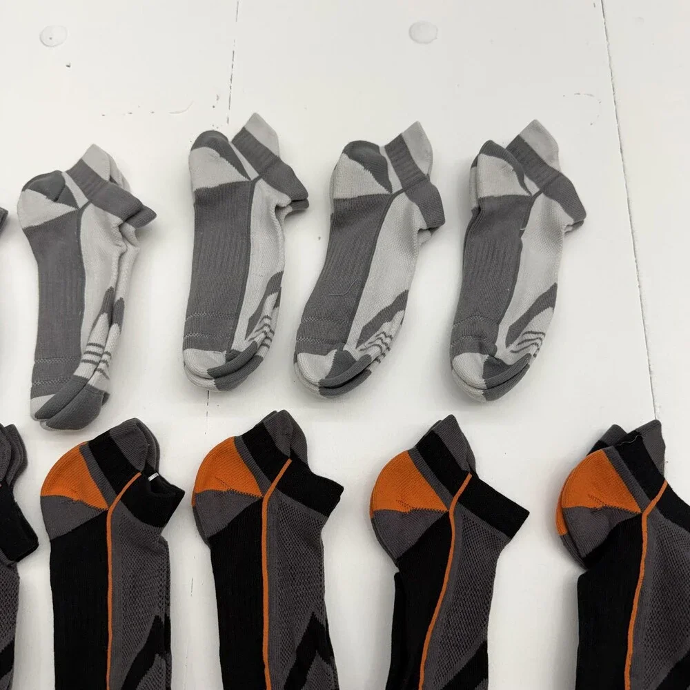 Jzy Qzn Socks Mens Small Multicolor Low Cut Athletic Geometric 18 Pairs Lot